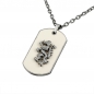 Preview: Dog Tag Merano used-braun mit Edelstahl Panther