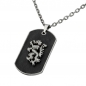 Preview: Dog Tag Merano used-braun mit Edelstahl Panther