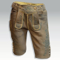 Preview: Alm Hirsch-Lederhose kurz