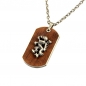 Mobile Preview: Dog Tag Merano used-braun mit Edelstahl Panther