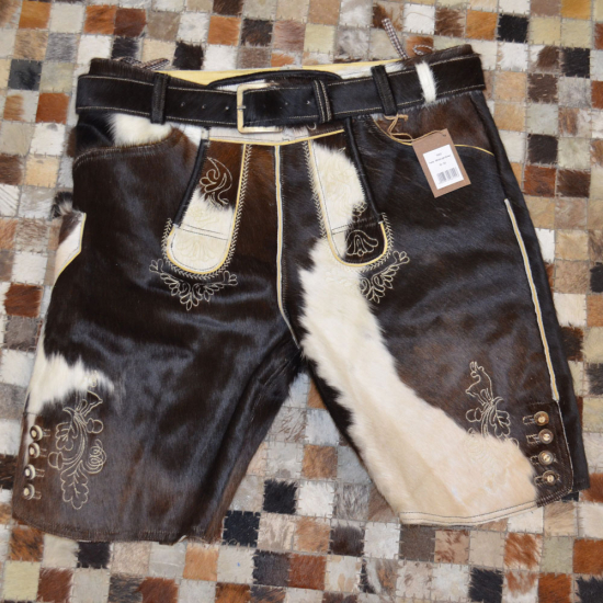 Kuhfell Lederhose "Sofort Verfügbar" Einzelstück Gr.52