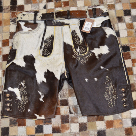 Kuhfell Lederhose "Sofort Verfügbar" Einzelstück Gr.52