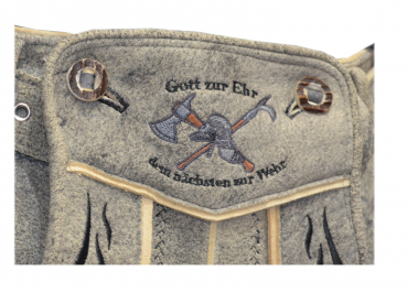 Preview: Floriani Hirsch-Lederhose kurz - Muster Gr.48 - Sonderpreis