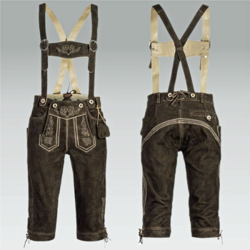 Lederhose Kniebund braun