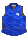 Puntigamer Samt Gilet Blau Damen