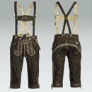 Lederhose Kniebund braun